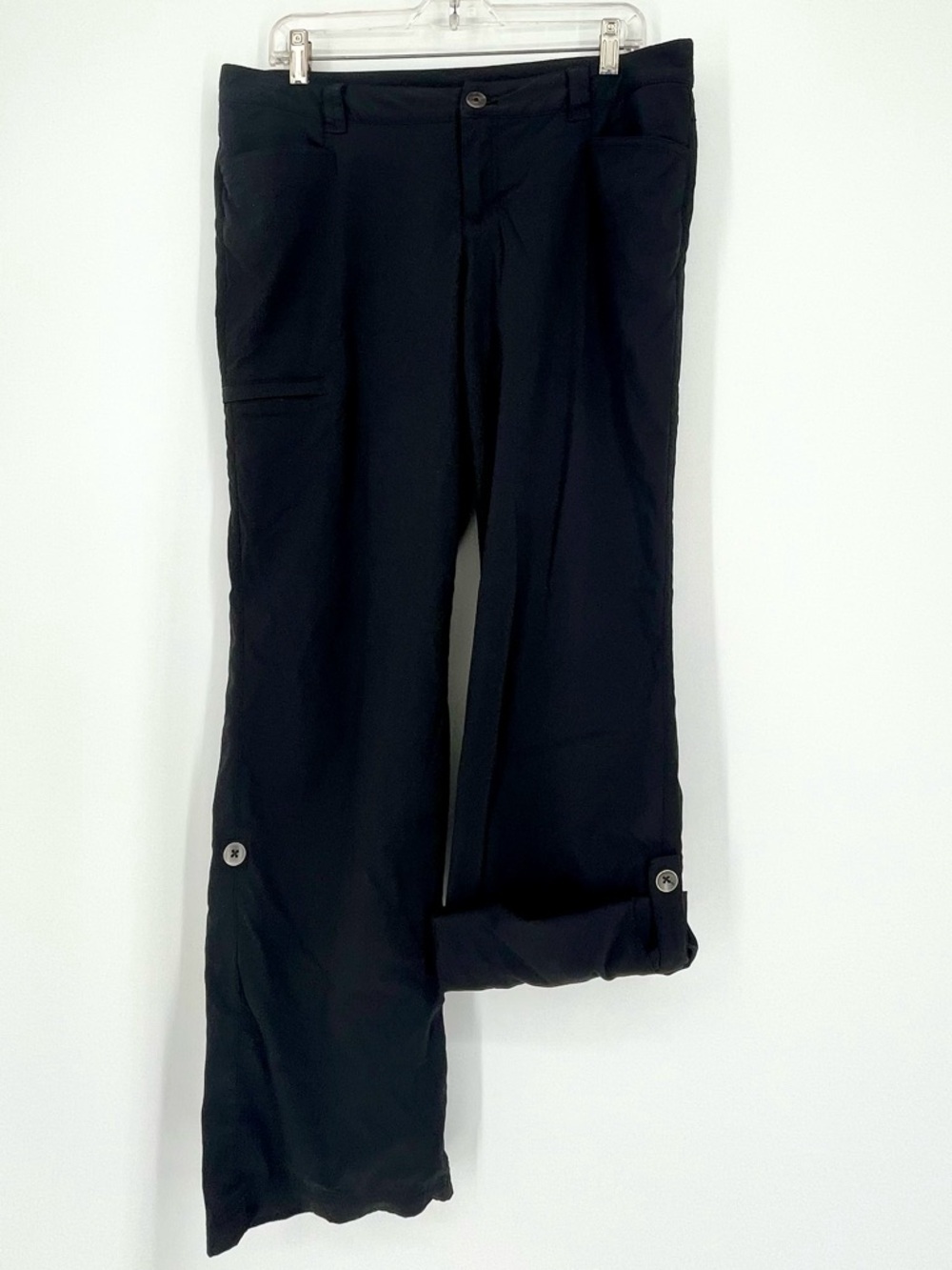 Eddie Bauer Stretch Convertible Roll Tab Hiking Pants Women’s Size 10 in Black - Picture 3 of 15